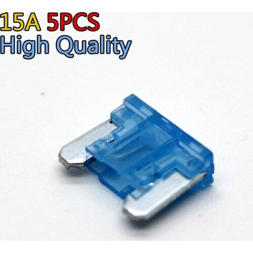 5Pcs 15AMP Boat Trucks Auto Car Motorcycle Mini Blade Fuse