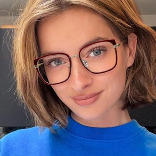 80096 TR90 Anti-blue Light Big Glasses Frame Spring Legs Men Women Optical Fashion Computer Eyeglasses