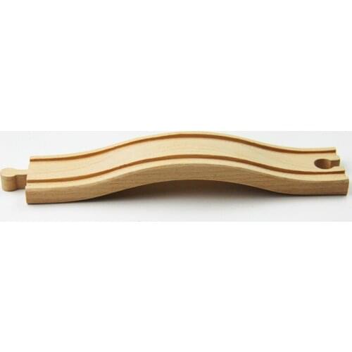 P041 Wooden gentle slope for children wooden rail cars and electric car orbits game scene indispensable accessories one pcs