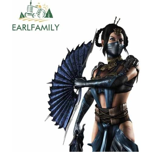 EARLFAMILY 13cm x 9.3cm for Arcade Mortal Combat KITANA Car Stickers Cartoon Motorcycle Decal Refrigerator Windows Car Styling