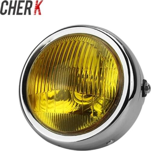 Cherk Motorcycle LED 40W Spot Headlights Round 2400LM For Harley Honda Yamaha Suzuki Kawasaki Chopper Bobber Cafe Racer Bikes