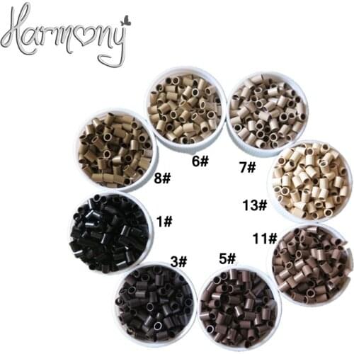 Easily Euro Locks 500pcs 3629 x 4.5mm Micro copper Ring mini locks links 8 Color Options Straight Micro Beads for I TIP hair