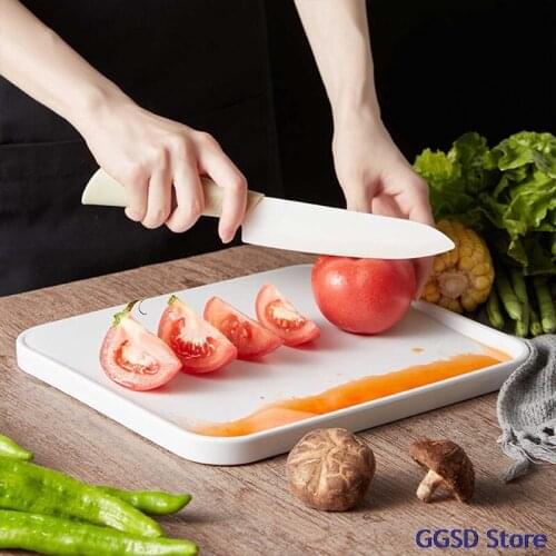 Anti-slip Plastic Cutting Board U-shaped Slope Design Chopping Block for Meal Vegetable Fruit Chopping Board Kitchen Accessories