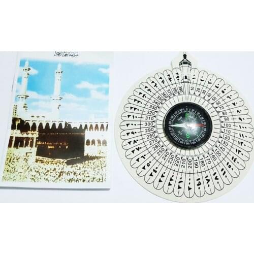 WholeSale 500pcs/lot Direction Finder Compass Qibla Makkah Kaaba World Wide Booklet Muslim Prayer