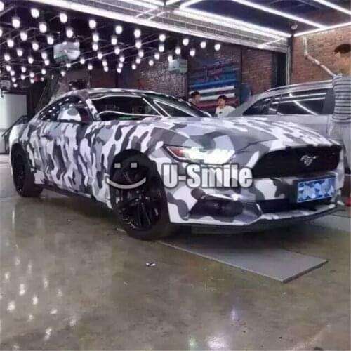 Arctic Camo Wrap Arctic Snow Camouflage Vinyl Film Bubble Free For SUV TRUCK Jeep Wraps 30M/Roll
