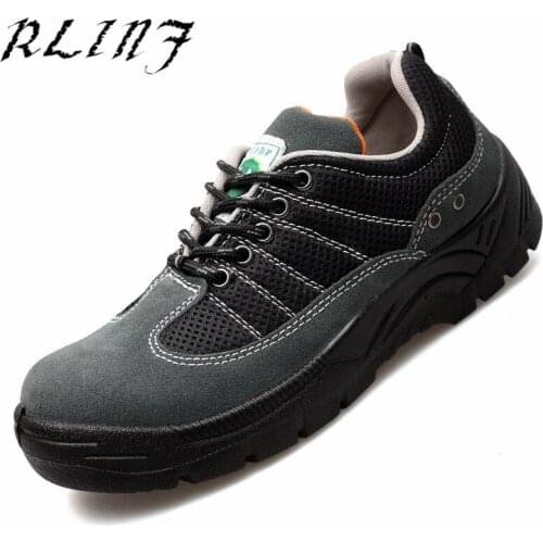 RLINF Anti-mite and Stab-resistant Penetrating Gas Steel Baotou PU Injection Solid Bottom New Anti-static Work Safety Shoes