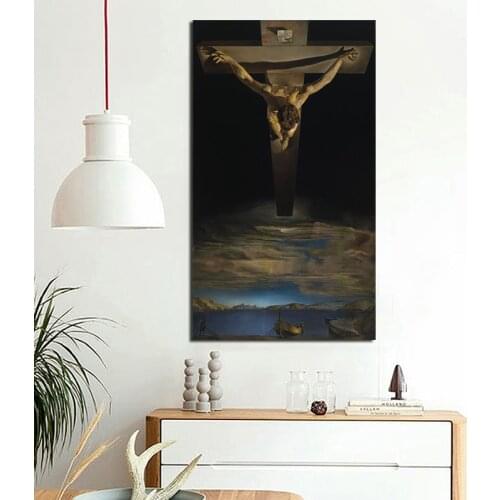 Salvadoer Dalies Christ de st John la Croix Wall Art Canvas Posters Prints Painting Oil Wall Pictures For Living Room Home Decor