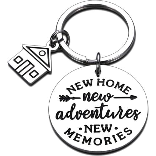 Cute Key Chain New Home Gift Key Ring Housewarming Gifts First Home Keyring Best Neighbor Gifts New Home New Adventures Presents