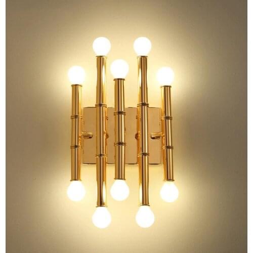 Postmodern Design Luxury Shade Bedside Wall Sconce Light Fixtures Iron Lamp Bathroom Light Lampara De Pared wall lights for home