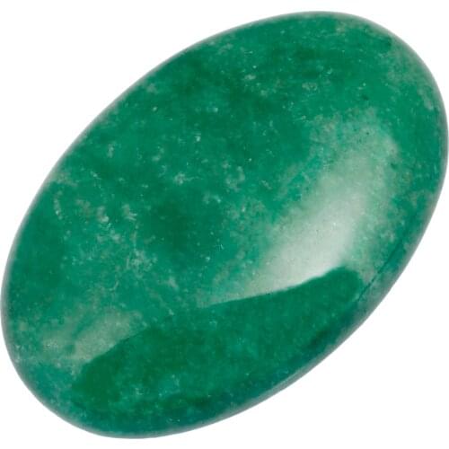 TUMBEELLUWA 1Pc Green Aventurine Oval Palm Stone,Worry Stone Healing Chakra Reiki Balancing