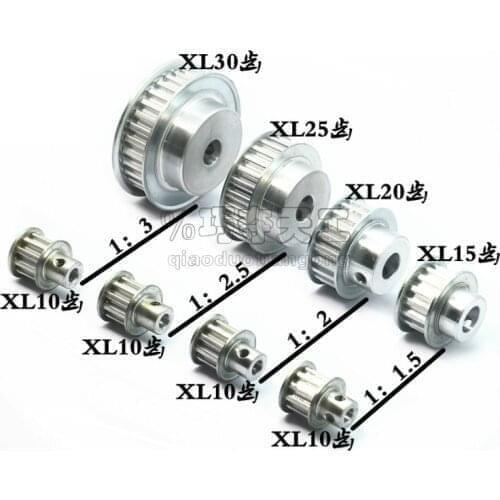 1:2 1:3 1:4 1:5 pulley synchronous wheel deceleration timing belt bandwidth 10mmholes 5/6/8