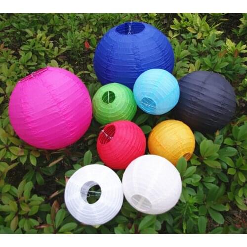 10 '' (25cm) 10Pcs/lot paper lantern Chinese round lamp festival decoration Lampion Wedding Decor glim party scaldfish hangsing