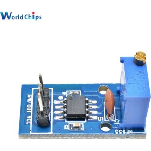10Pcs/Lot NE555 Adjustable Resistnce Frequency Pulse Generator Module For Arduino Smart Car 5V-12V Single Channel Output Module