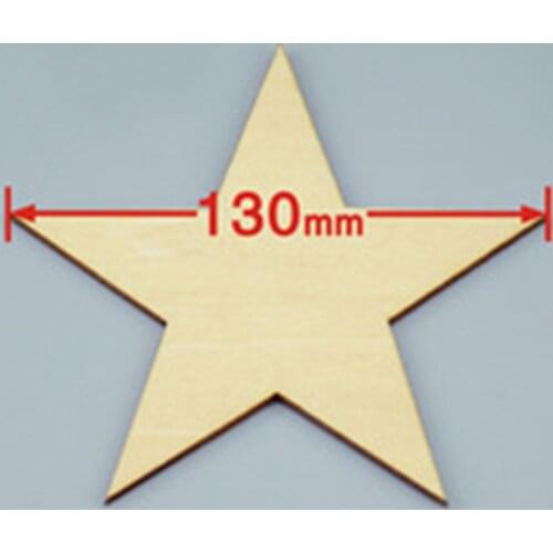 15pcs/lot Blank unfinished wooden pentagram crafts supplies laser cut rustic wood wedding rings ornaments 130mm 171156