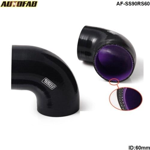2.38" 60mm 4-Ply Silicone Intercooler 90 Degree Elbow Coupler Hose Pipe For Honda CIVIC TYPE R EK EG AF-SS90RS60