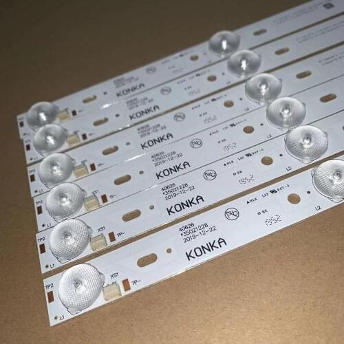 6PCS /LOT FOR KONKA 32INCH LED STRIP 35021104/35021099 32630 35021228 40626 6V 4LED 33.8CM