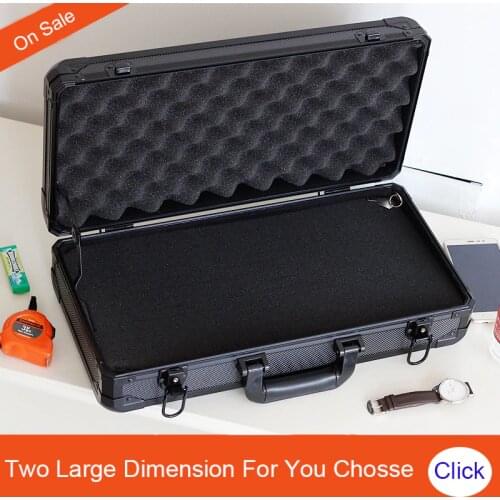 Aluminum Tool case suitcase toolbox File box Impact resistant safety case equipment camera case with pre-cut foam lining