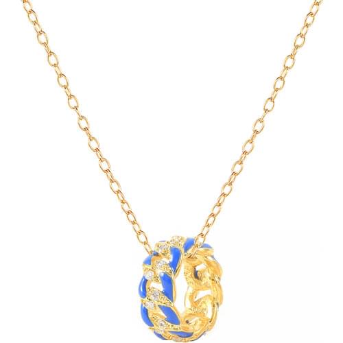 CANNER 925 Sterling Silver Necklace For Women Hollow Color Necklace Charms Chains Fine Jewelry Choker Bijoux Femme 2021 Trend