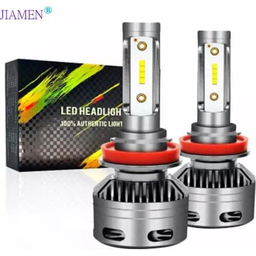 JIAMEN Car Headlight H7 LED H4 LED H1 H11 H8 H9 HB3 9005 HB4 9006 72W 6400LM 6000K 12V 24V Auto Headlamp CSP Fog Light Bulb