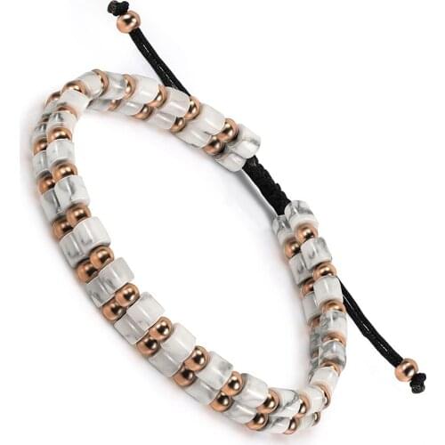 BOFEE Natural Beaded Stone Bracelet Luxury Chakra Anchor Women Charming Hand Bangles Cuff Designer Rope Lover Gift Wholesale