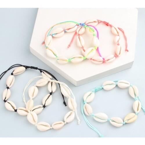 Bohemian Anklet Natural Shell Conch Beach Rope Anklets For Women Foot Jewelry Handmade Summer Gifts Barefoot on Leg