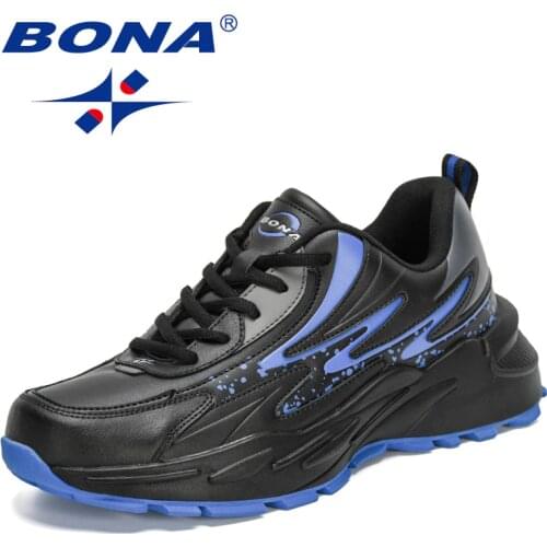 BONA 2021 New Designers Popular Sneakers Men Jogging Shoes Breathable Running Shoes Man Walking Sports Athletic Shoes Mansculino
