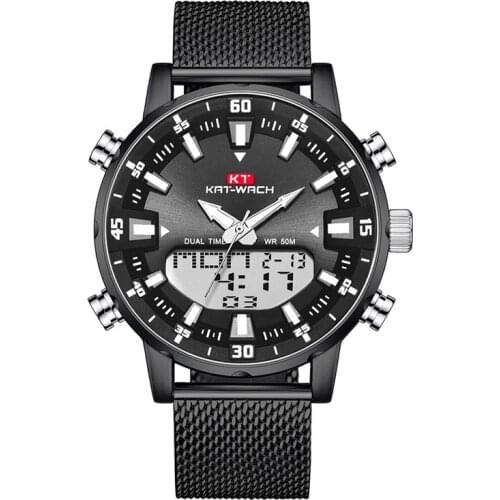 New Mens Watch Electronic Watch Steel Band Mens Watch Multifunctional Waterproof Quartz Watch 2020 Luxury