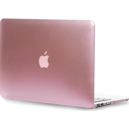 Laptop Case For Apple Macbook Air 11/13/ MacBook Pro 13/15 /Macbook White /Macbook 12 Rubberized Hard Cover Case Matte Rose Gold