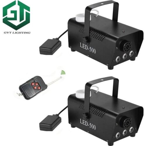 2pcs/lot High quality Wireless control LED 500W smoke machine RGB mixed color led fog machine professional stage 500 watt smoke