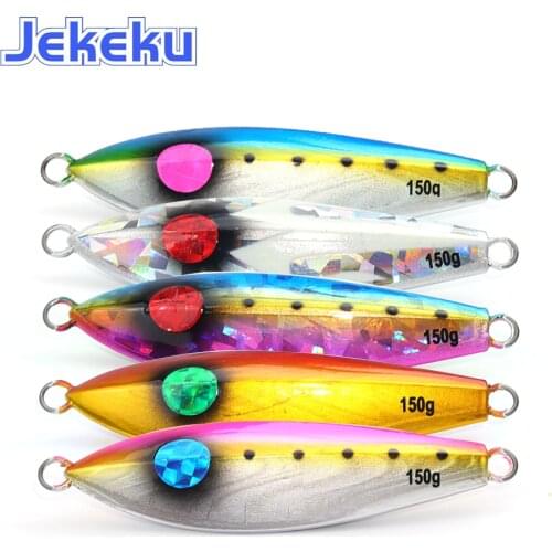 JEKEKU 1pc NEW BoatFishing Metal Casting Jig Lure 120g 150g 200g Saltwater Metal Fishing Lure Artificial Bait Casting Bait