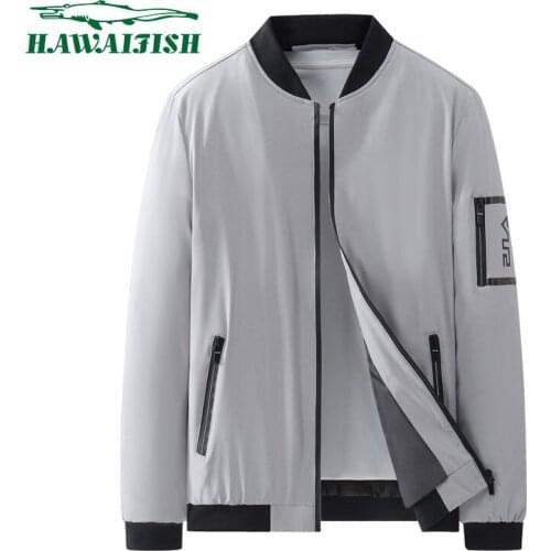 Hawaifish brand mens jacket Plush thickening youth casual autumn baseball uniform 2021 high quality fashion chaqueta hombre