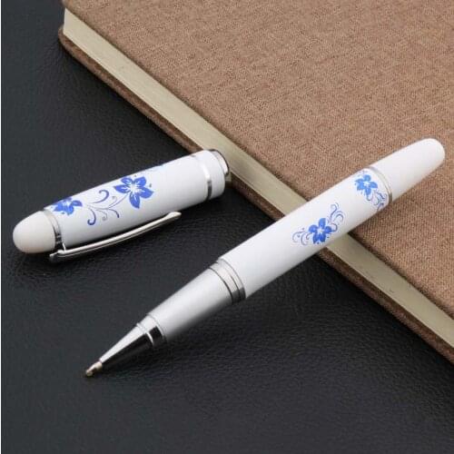 The classical blue and white flower Orchid Rollerball Pen