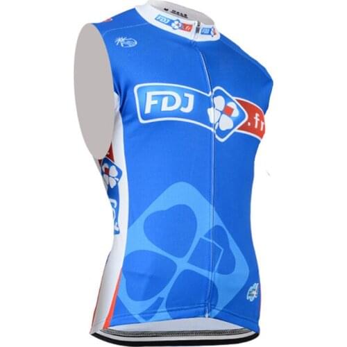 2014 FDJ TEAM 3 COLORS Summer Sleeveless Cycling Vest Mtb Clothing Bicycle Maillot Ciclismo Bike Clothes