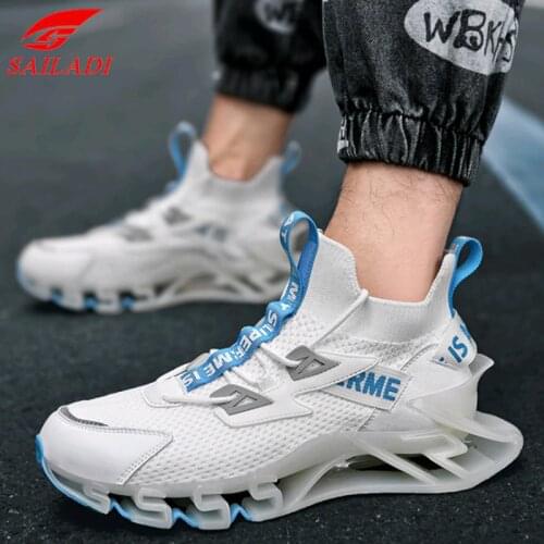 Sailadi Running Shoes Men Breathable Comfortable Fly Woven Sports Shoes Outdoor Training Walking Sneakers S21039