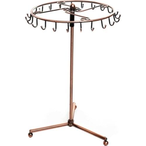 HOT SALES！！！New Arrival 23 Hooks Rotary Necklace Bracelet Holder Jewelry Display Stand Rack Organizer Wholesale Dropshipping