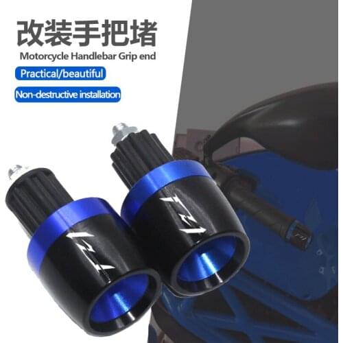 Motorcycle CNC 22MM Handlebar Grips Handle Bar Cap End Plugs For YAMAHA FZ1 FZ 1 FAZER 2006-2015 2007 2008 2009 2010 2011 2012