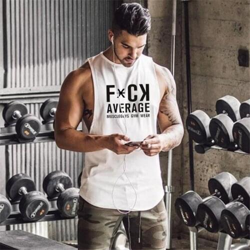 Muscleguys Summer clothing 2020 tank tops Men hipster funny Vest Letter printed male O-neck casual singlets gyms fitness tanktop