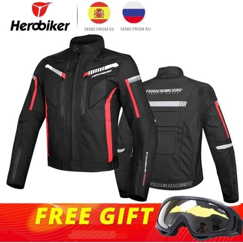 HEROBIKER Men Motorcycle Jacket Waterproof Chaqueta Moto Winter Motorcycle Suit Moto Protection With Removeable Linner