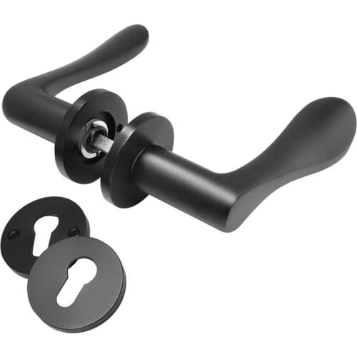 Marie Door Handle Lock Set For Interior Doors Modern Split Lock Cylinder With Keys Bedroom Bathroom Mute Door Handles Universal