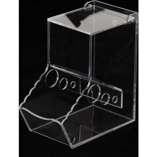 Clear Acrylic Leakproof Feeder Box For Birds, Hamster, Hedgehog