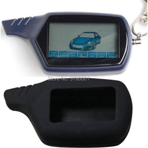 Wholesale Twage B6 Lcd Remote Control Keychain + Silicone key case for Russian Keychain Starline B6 Two Way Car Alarm System