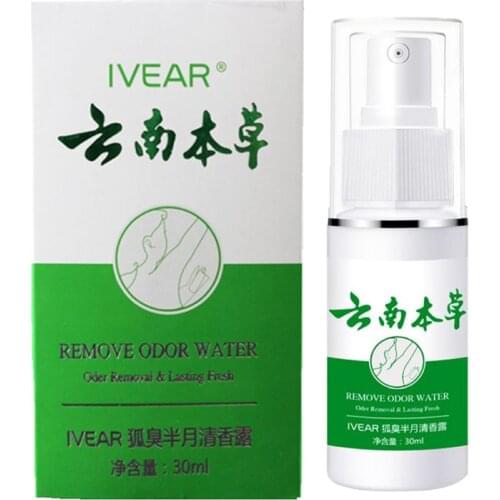 30ml Odor Remover Spray Armpit Underarm Smell Removal Refresh Body Deodorant Lotion Liquid Summer Sweat Women Men Supplies