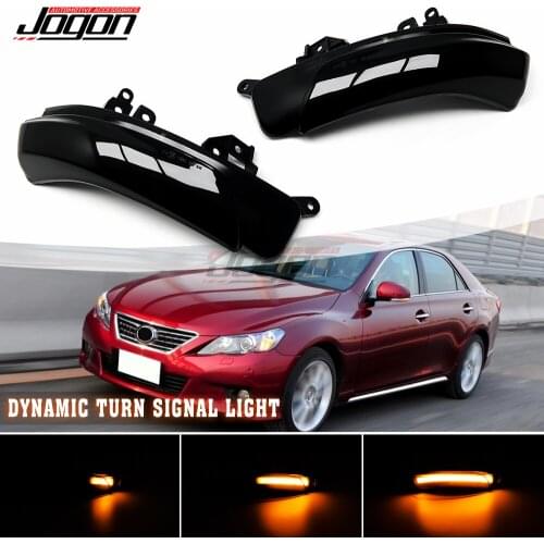 For Toyota Reiz Camry Crown Mark X Wish Avalon Venza Passo Side Wing Mirror LED Dynamic Turn Signal Light Blinker Lamp Indicator