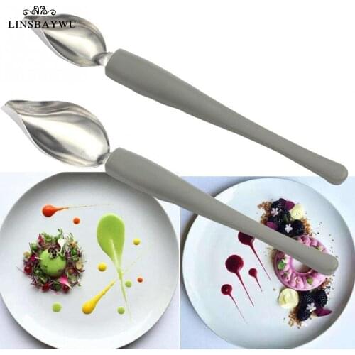 Creative Deco Spoon Decorate Sushi Food Draw Tool Design Sauce Dressing Plate Dessert Bakeware Cake Gastronomy Spoon Coffee Tool