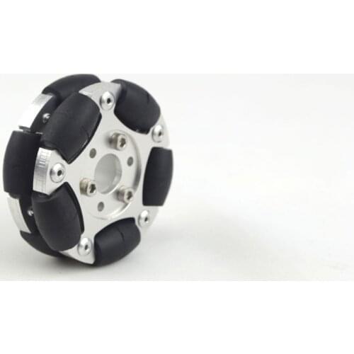 60mm Aluminum Double Omni Wheel Robot Competition Omni-Directional Universal Wheel With Optional Hub Coupling DIY Robot Model