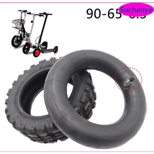 11 inch 90/65-6.5 Thicken Tires Outer and Inner Tire for Electric Motor Scooter Tires Tubeless Inflatable Non-slip Nylon Tire
