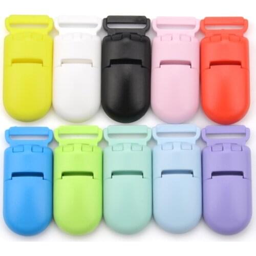 LOFCA 15pcs/lot Fashion Baby Plastic 15mm Pacifier Clips Pacify Soother Holder For Baby Feeding Accessories Tools Multi Colors