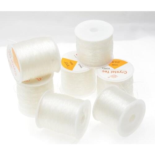 One Roll 100M Transparent Elastic Crystal Elastic Cord Beading String Stretch Thread Wire Line for Jewelry Making Findings DIY