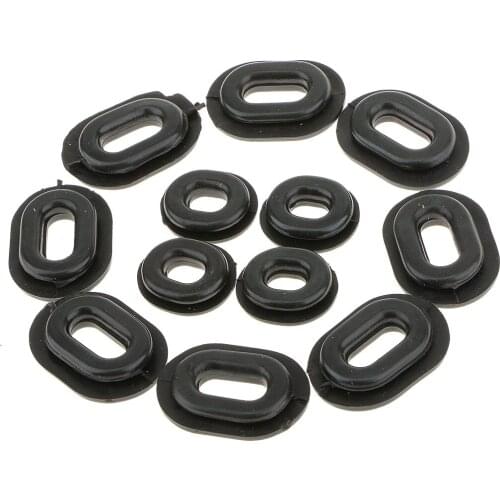 12pcs Black rubber Side Cover Grommets For Motorcycle Car Auto CG125