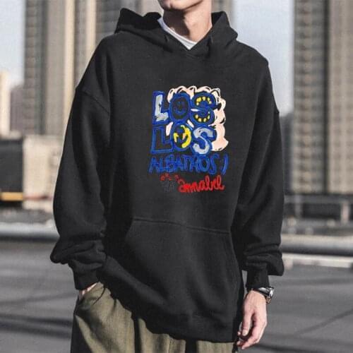 2021 Fashion LOS ALBATROS Creative Letters Print Hoodies Men Harajuku Kpop Bangtan Boy Graphic Winter Casual Street Sweatshirts